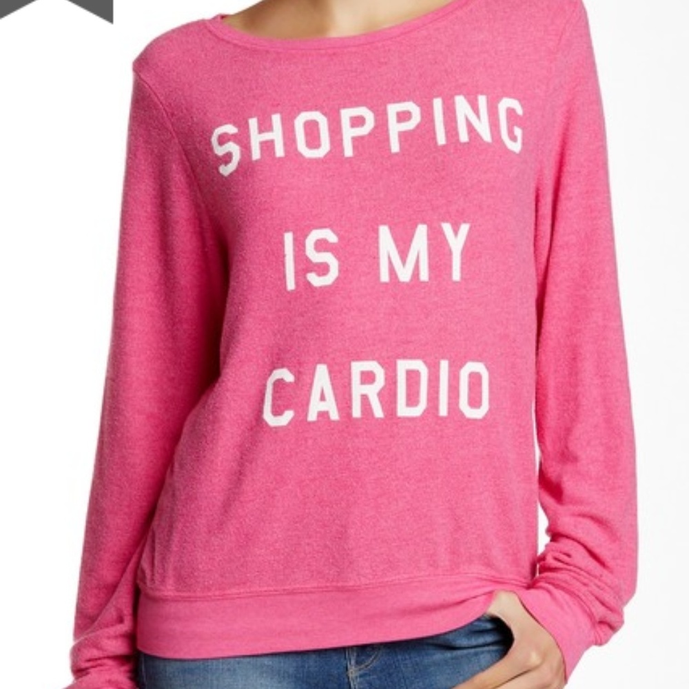 WILDFOX Shopping Is My Cardio Beach Jumper Sweater